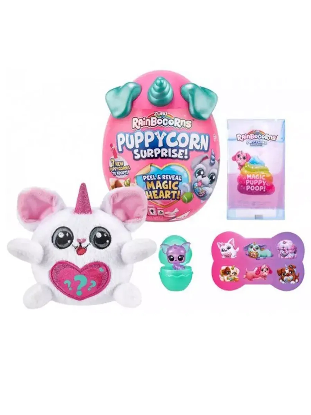 Мягкая игрушка сюрприз яйцо Rainbocorns Puppycorn Зуру