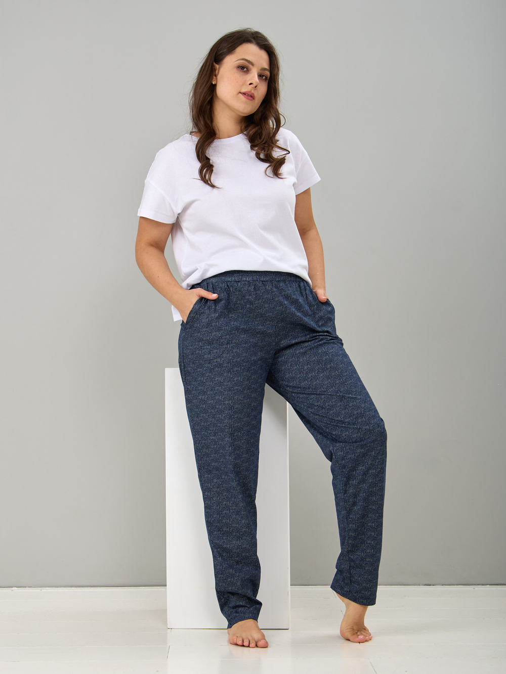 Брюки Б-18/синий-пиксель