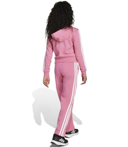 Детский теннисный костюм Adidas Kids 3-Stripes Essentials Fleece - pink/white
