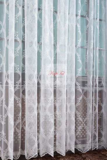 Тюль с вышивкой Милана (молочный)