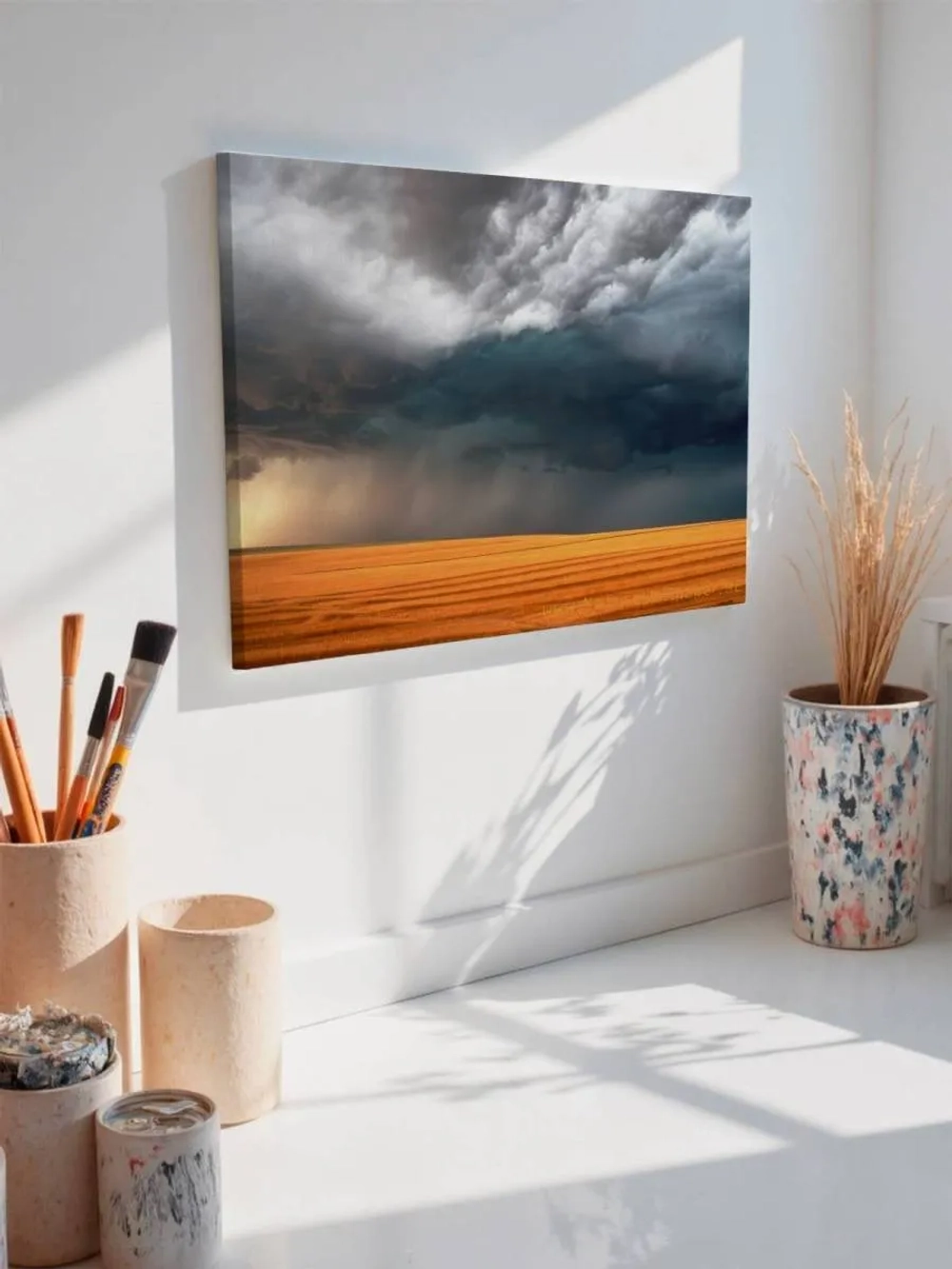 Картина на стену 40 X 50 Поле в грозу