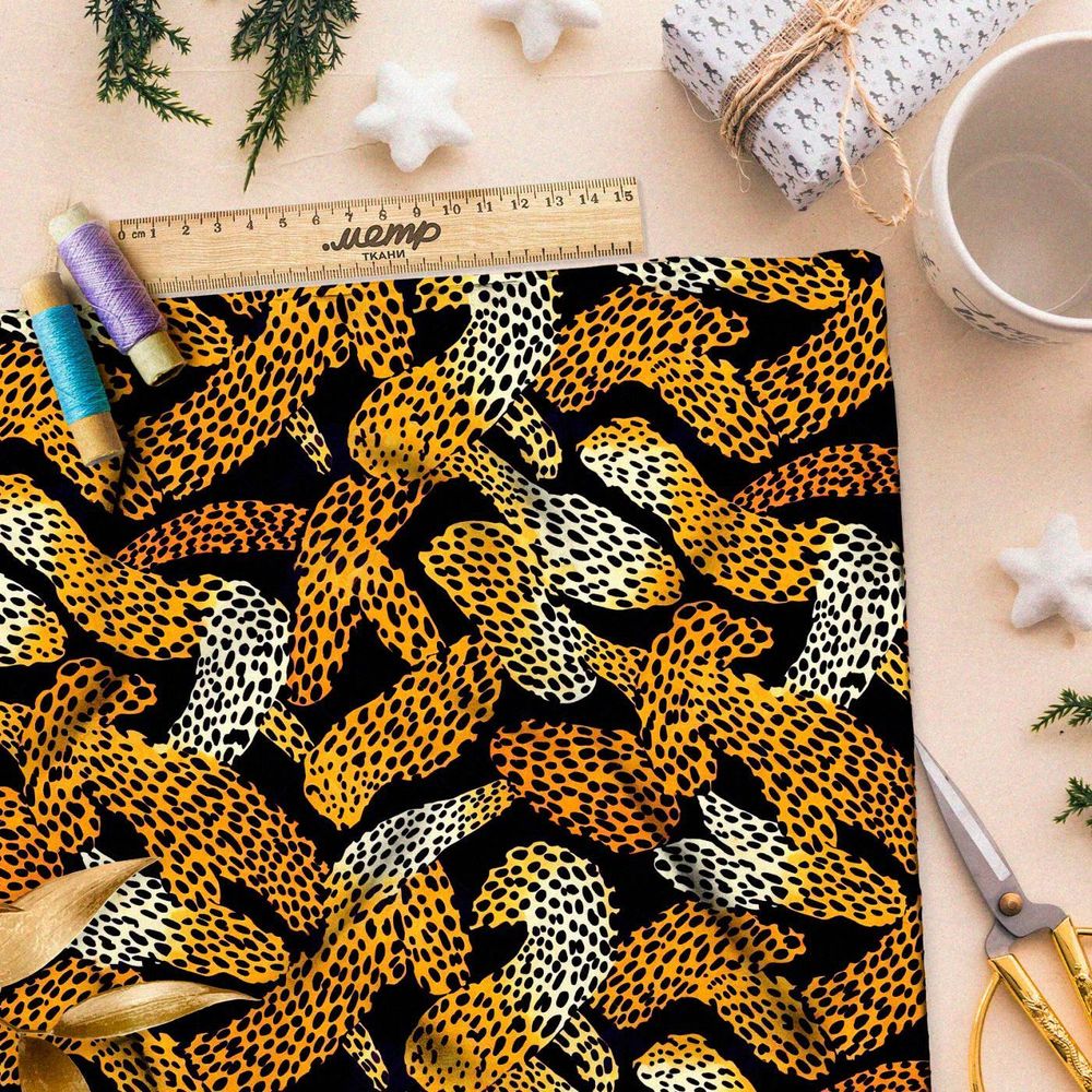 Ткань премиум флис африканская фантазия