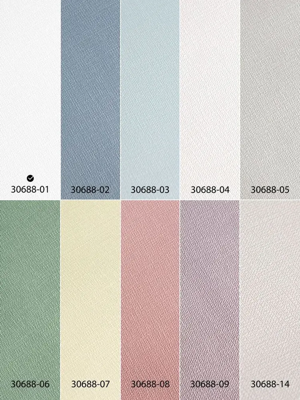 Обои флизелиновые 1.06, виниловые белые однотонные Textile (Moda Interio) метровые под ткань