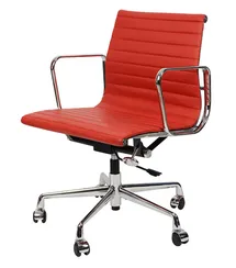 Офисное кресло Eames Ribbed EA 117 красная кожа