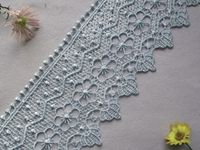 Кружево плетеное, ш. 8,5 см, св. голубой