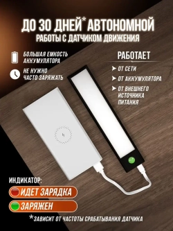 Светильник светодиодный беспроводной с датчиком движения