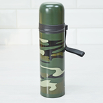 Термос 0,5л нерж "Хаки" (2 дизайна)