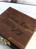 Музыкальная деревянная шкатулка-шарманка из массива Ode to Joy с классической мелодией Бетховена