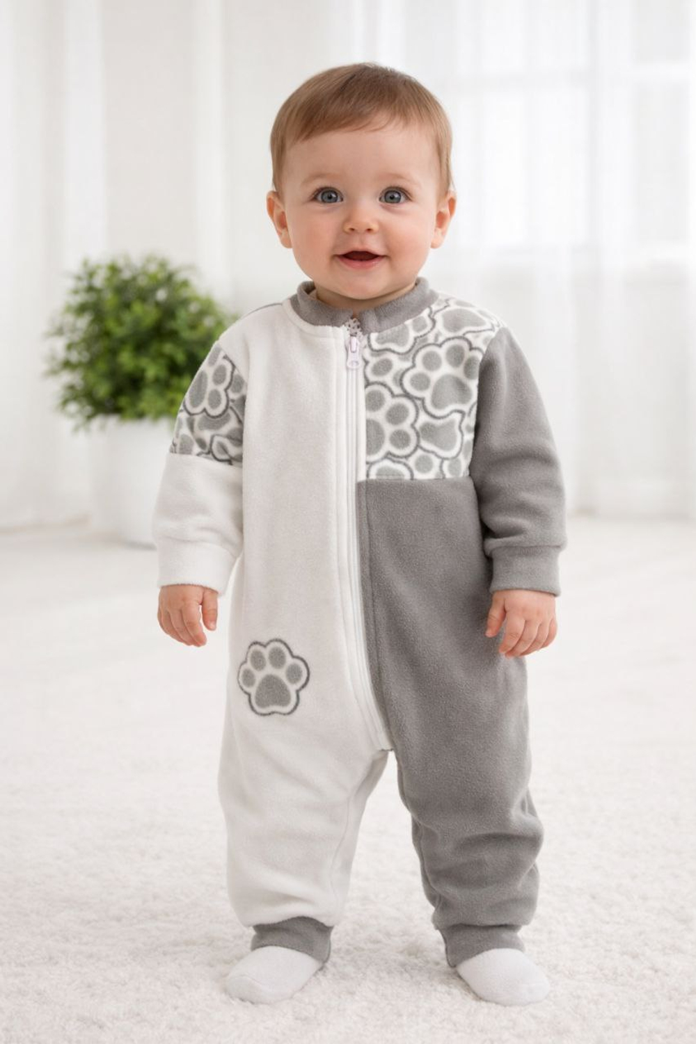 Флисовый Комбинезон Лапки
