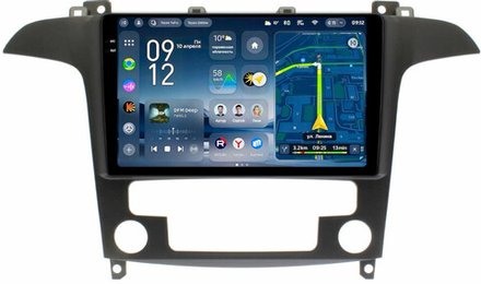 Магнитола для Ford S-Max, Galaxy 2 2006-2015 (климат) - Teyes CC4-PRO монитор 9.5" 2K QLED на Android 13, Snapdragon 778G, AI, CarPlay, DSP, 4G SIM-слот