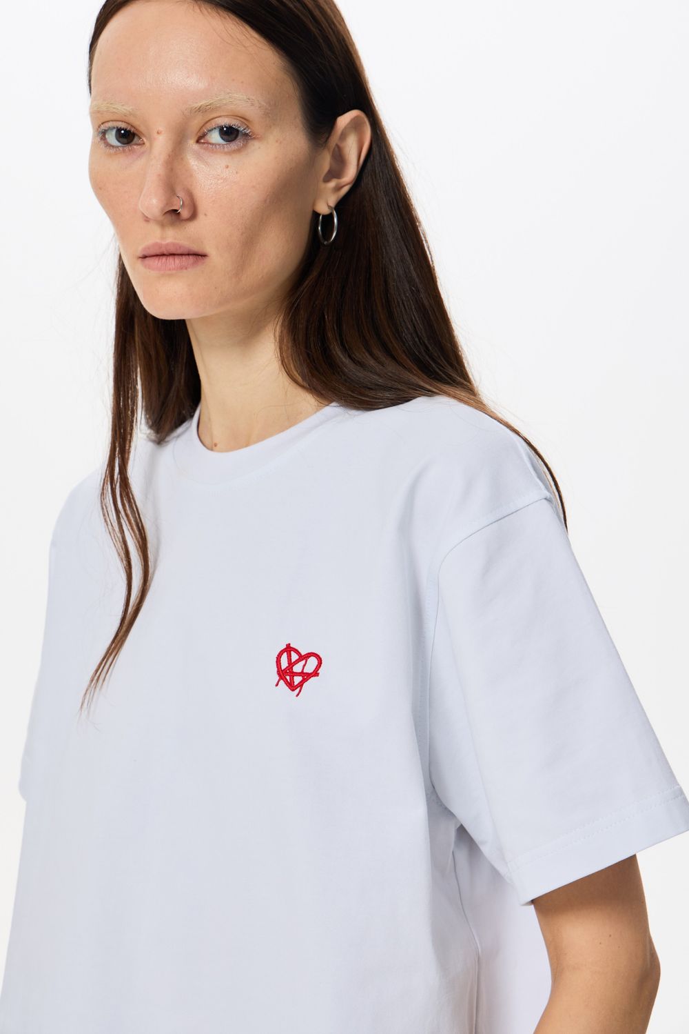 Футболка Kraizy stripes Box Logo белая