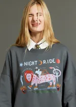 Толстовка Кружок Ночной Ездок серый