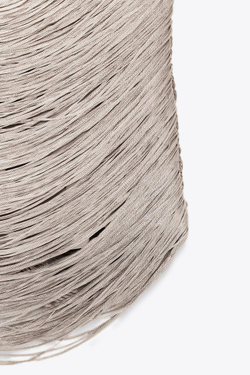 ZARA ТОП С ГОРЛОВИНОЙ ХАЛТЕР И БАХРОМОЙ, ЦВЕТ РОЗОВОГО ДЕРЕВА