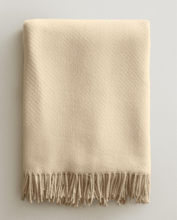 Zara Home плед из полиэстера, экрю, 140x190 см · 3367/004