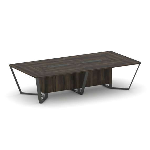 Steel Meet Стол переговорный прямоугольный KD-PR.B.SP-12 Дуб Мали/Металл Антрацит 3200*1600*750