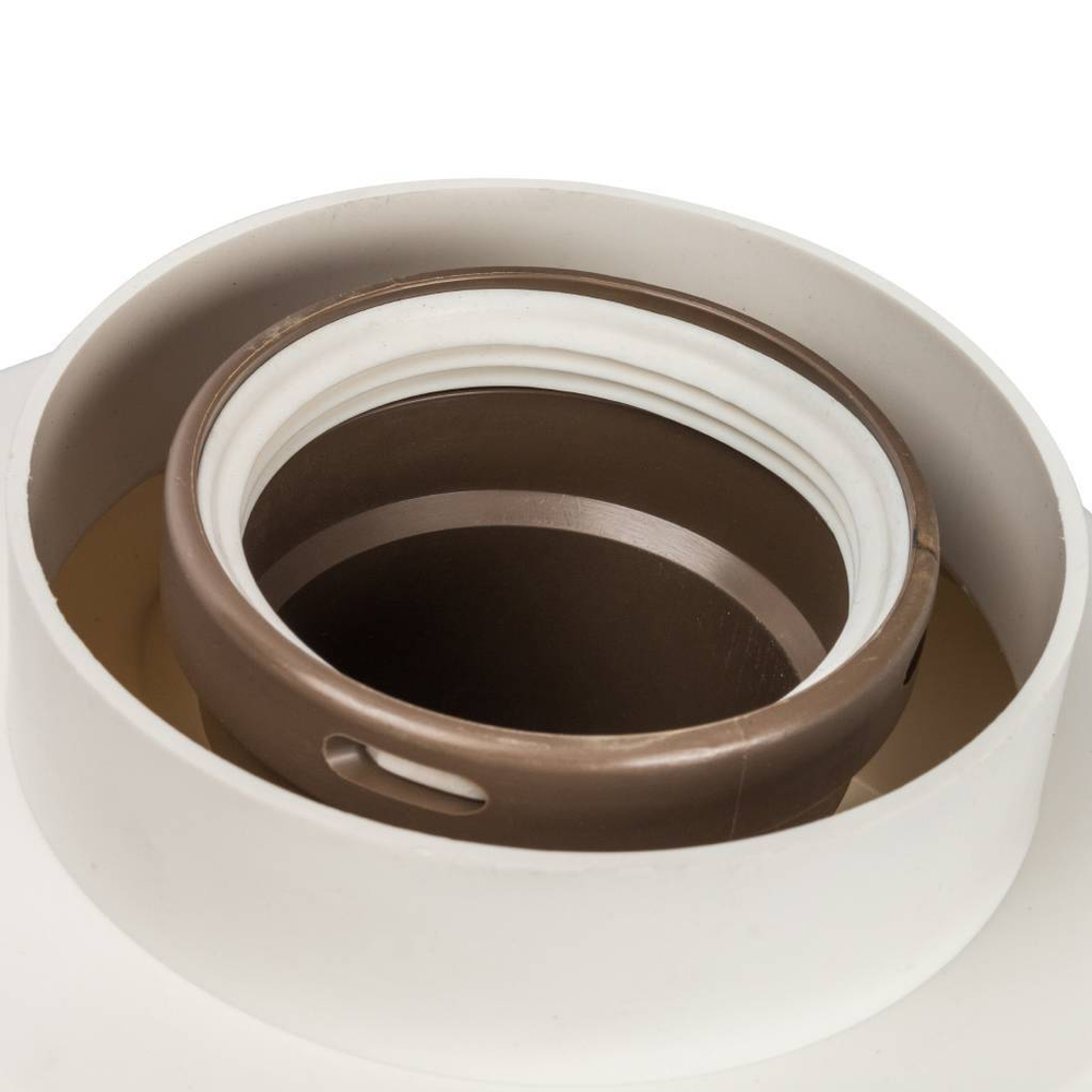 STOUT Элемент дымохода Ø80/80 адаптер для подкл. разд. труб (совместимый  Baxi ) PP-Ryton