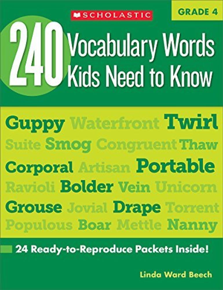 240 Vocabulary Words Kids Need to Know: Grade 4
