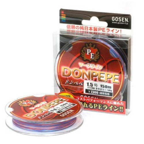 Плетеный шнур Gosen Donpepe Markline PE, 150м, 3,0
