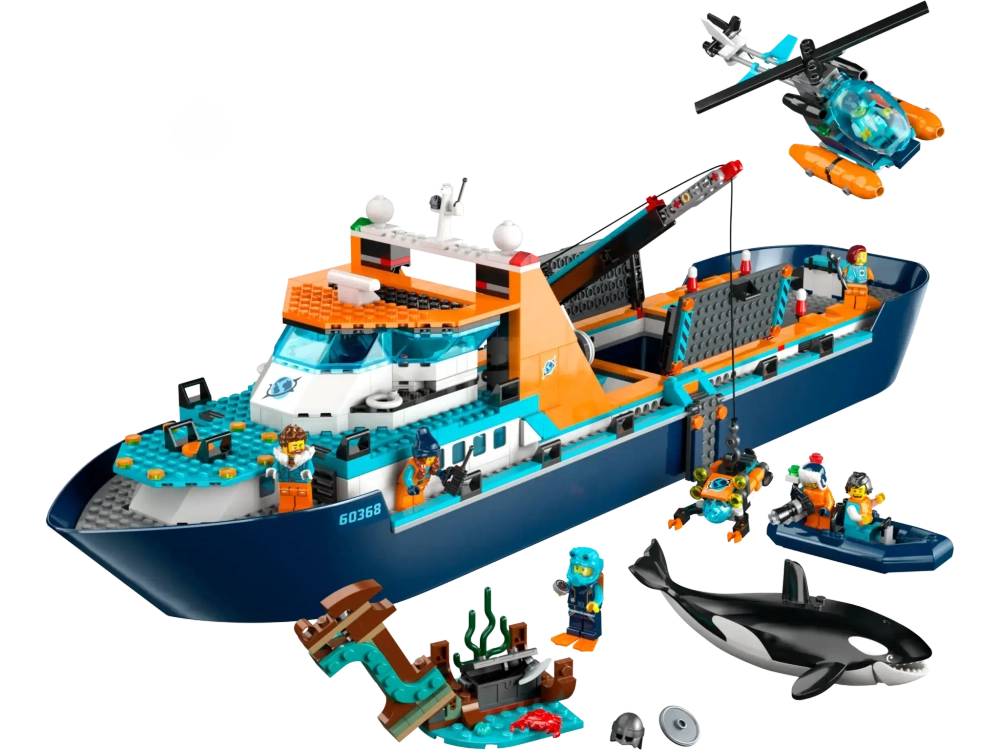 Конструктор LEGO City 60368 Корабль «Исследователь Арктики»