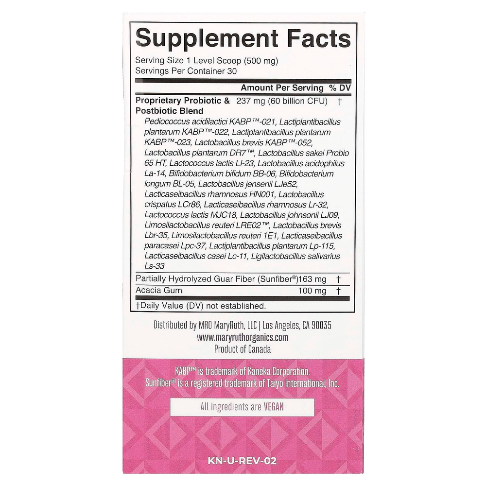 MaryRuth's, 3 в 1 для ежедневной поддержки при менопаузе, без вкусовых добавок, 60 миллиардов КОЕ, 15 г (0,5 унции)