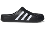 Adidas Adilette outer wear one-piece non-slip wear-resistant sports slippers for men and women in the same style black and white