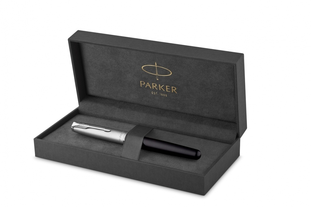 Перьевая ручка Parker Sonnet Entry Point Black Steel CT, перо: F, цвет чернил: black, в подарочной упаковке
