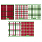 Тетрадь 36 л., А5, клетка, Alingar "Шотландская клетка. NEW", скрепка, офсет, мелованная бумага, 5 дизайнов в пленке т/у