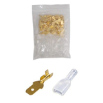 Клемма плоская 6.3мм (M) - 100 шт + Изоляционные втулки