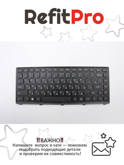 Клавиатура для ноутбука Lenovo S40-70/S300 раскладка - русская, без подсветки, черная (25208665), оригинал