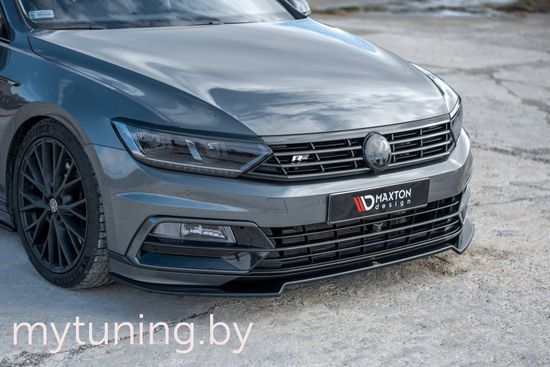 Сплиттер бампера переднего для VOLKSWAGEN Passat B8 R-Line (15-...)