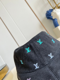 Louis Vuitton Blason Shading Denim Reversible Bucket Hat