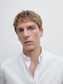 Massimo Dutti Рубашка Оксфорд классического кроя, белый