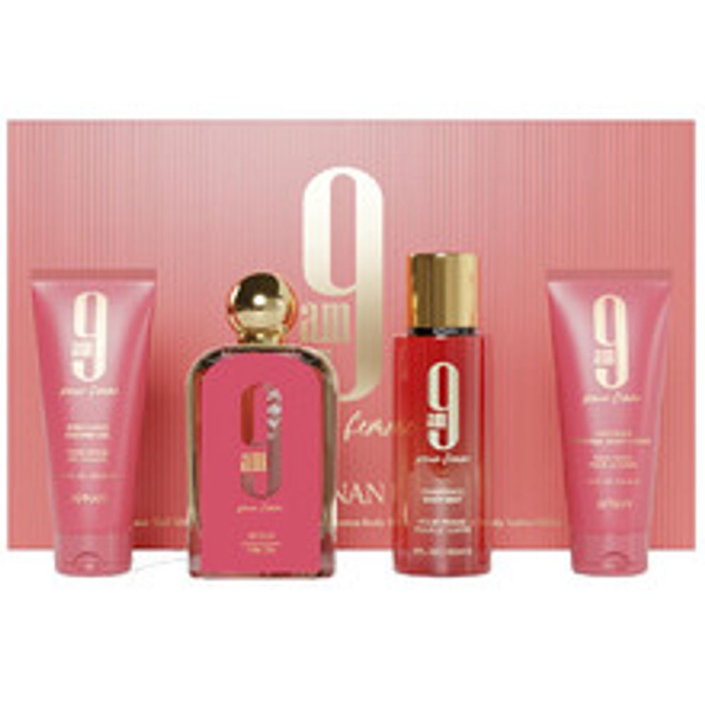 9AM Pour Femme Gift Set EDP 100 ml, shower gel 100 ml, body veil 150 ml and body lotion 100 ml