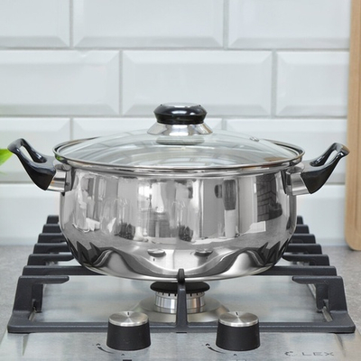 Кастрюля 3,9л нерж со стеклянной крышкой BAK-S-04