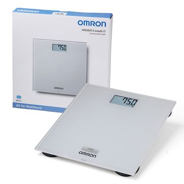 Напольные весы Omron электронные HN-300T2-EGY Intelli IT (серые, с возможностью подключения к смартфону)