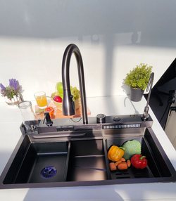 Многофункциональная кухонная мойка из нержавеющей стали BZ9952BS цвета Сталь сатин