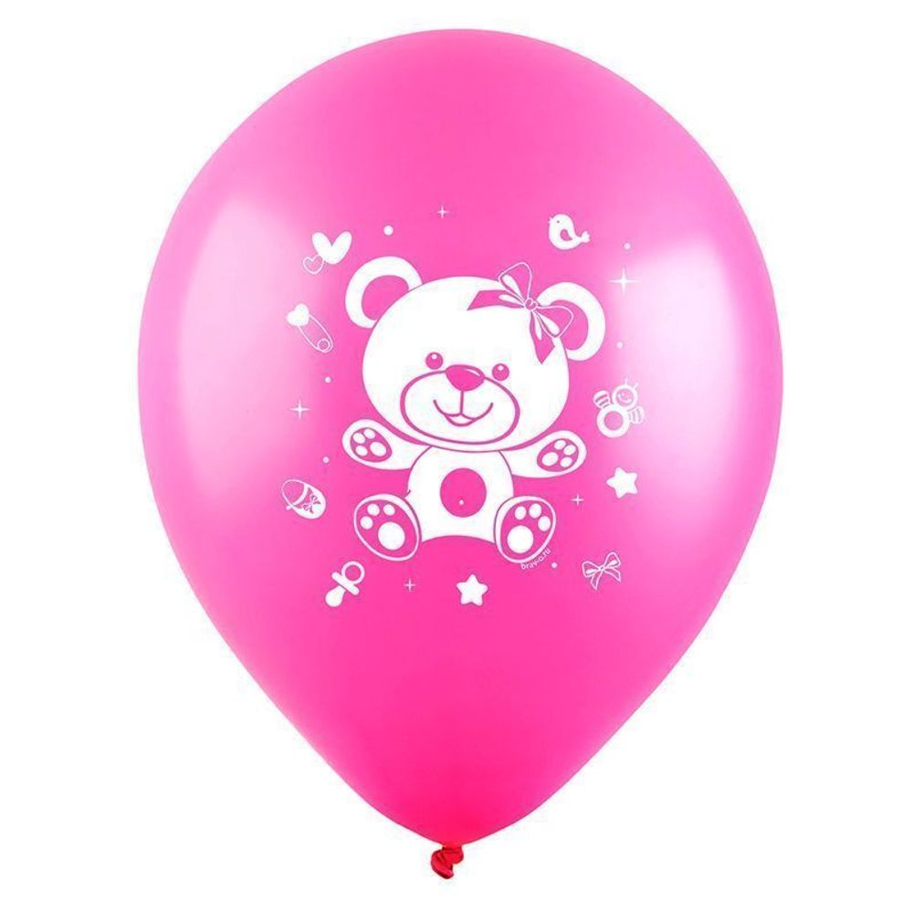 Шар (12"/30 см) Малышка, (3 дизайна), Ассорти Пастель 2 ст. 25 шт.