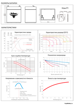 Аккумулятор RuTrike 6-GFM-4,5 (AGM)