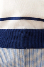 23052 Жилет женский (молочный / синий)