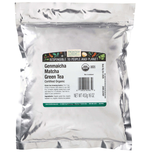 Frontier Co-op, Органический зеленый чай матча генмайча, 453 г (16 унций)