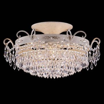 Потолочная люстра 6*Е14 305/6 белый с золотом Empress Bogate's