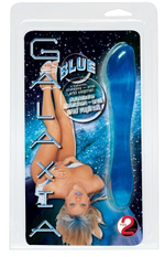 Гладкий двусторонний стимулятор Galaxia Blue (Цвет: синий)