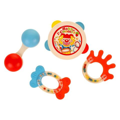 Набор погремушек 4шт, пакет D213