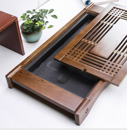 278041 Чабань "Восковое дерево" поддон+шланг, l=63см, дерево/пластик тем.коричневый