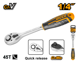 Ключ трещоточный 1/4" INDUSTRIAL