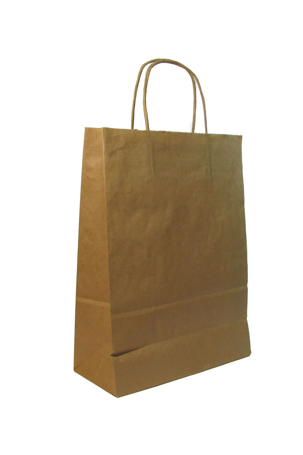 Крафт пакеты с кручеными ручками 28х24х14см 70гр/м коричневые (1/250шт)
