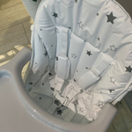 Стульчик для кормления 152 Звездное сияние, белый-серый