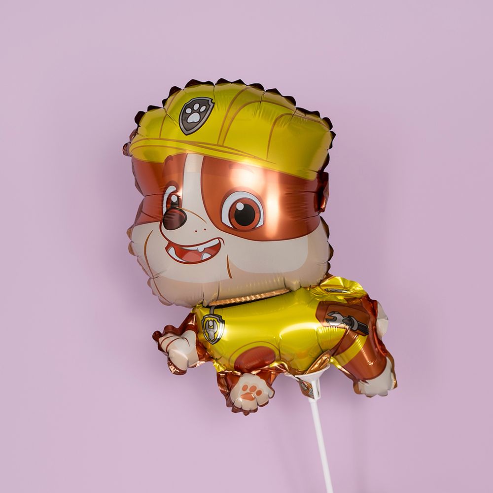 Шар с клапаном (17''/43 см) Мини-фигура, Щенячий патруль, Крепыш, 5 шт. в уп.