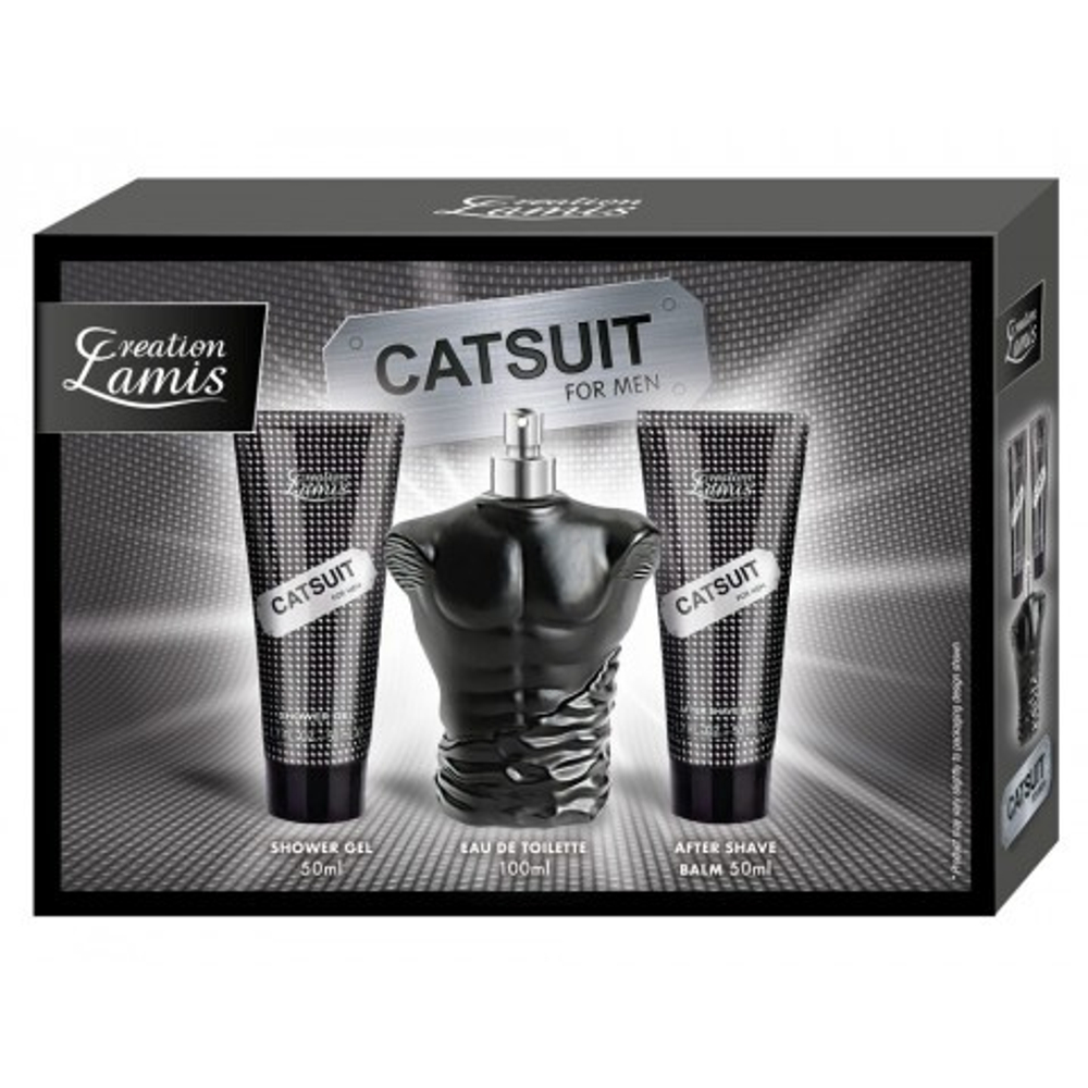Подарочный набор из 3х предметов "Catsuit" для мужчин (туалетная вода, бальзам после бритья и гель для душа)
