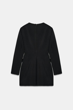 ZARA КОРОТКОЕ ПЛАТЬЕ С КАРМАНАМИ — ZW COLLECTION LIMITED EDITION, ЧЕРНЫЙ